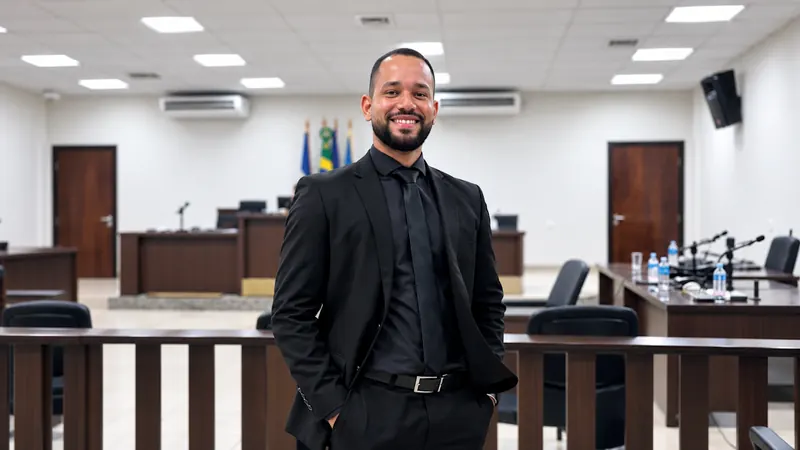 Diego Pereira de Igreja em atuação como advogado criminalista
